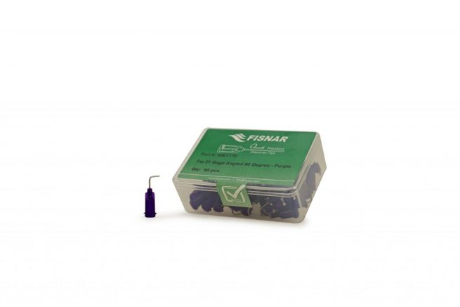 Fisnar 21ga Purple 0.5" 90 Blunt End Tip - 50 Pack