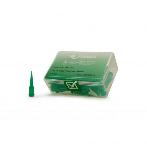 Fisnar 18ga Green 0.033" I.D. Tapered Tip - 50 Pack