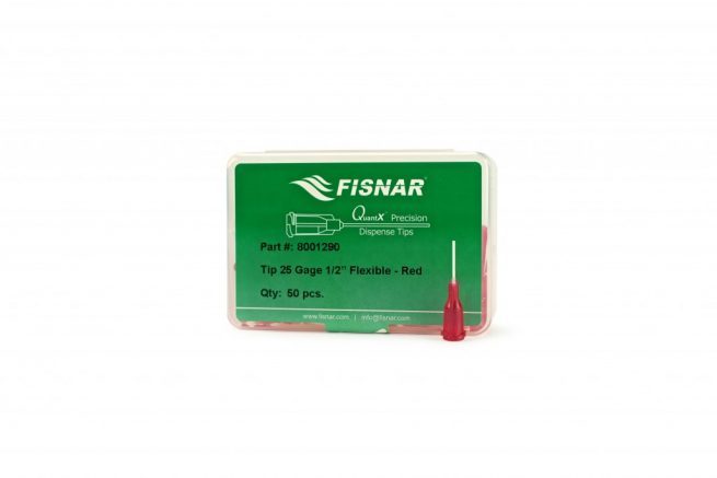 Fisnar 25ga Red 0.5" Flexible Tip - 50 Pack